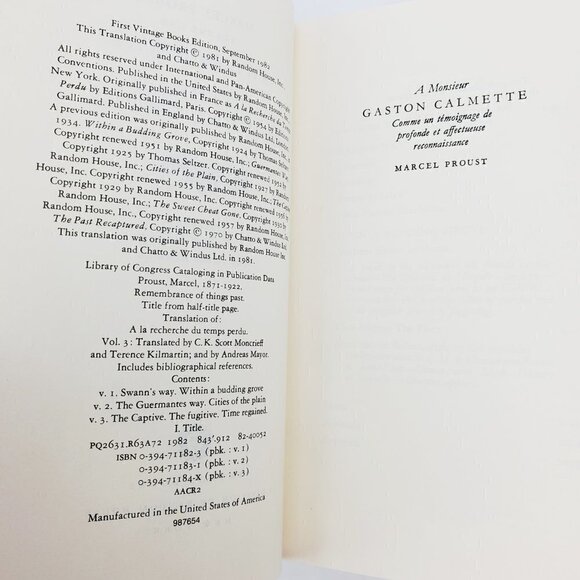 Remembrance Things Past Marcel Proust Two Volume Book Pair Vintage Pleiade 1981 - Picture 7 of 9